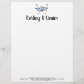 Boutique Bohemischer Wasserfarben-Blumenpfeile Briefbogen (Vorderseite)