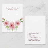 Boutique Botanischer Blumenschmuck Visitenkarte (Vorne/Hinten)