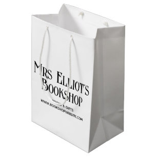 Boutique Business Black & White Modern Einfach Mittlere Geschenktüte