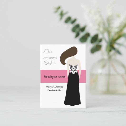 Boutique Business Cards Visitenkarte (Stehend Vorderseite)