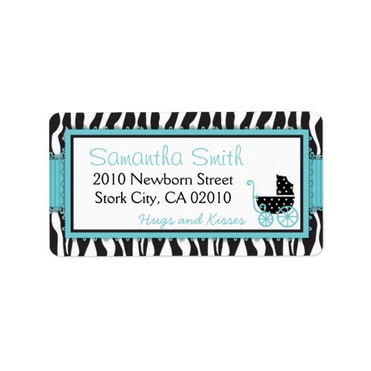 Boutique Chic Boy Address Label B Adressaufkleber (Vorne)