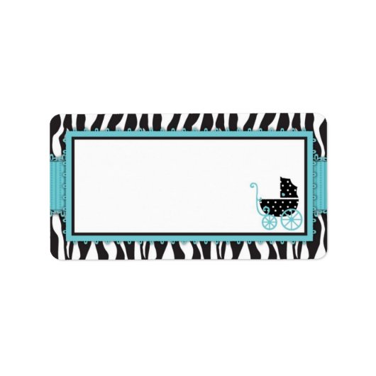 Boutique Chic Boy Gift Label Adressaufkleber (Vorne)