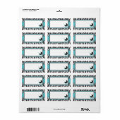 Boutique Chic Boy Gift Label Adressaufkleber (Vorne)
