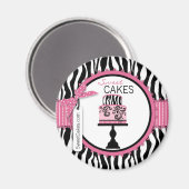 Boutique Chic Cake Bäckerei Magnet (Vorderseite/Rückseite)
