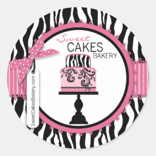 Boutique Chic Cake Business Sticker