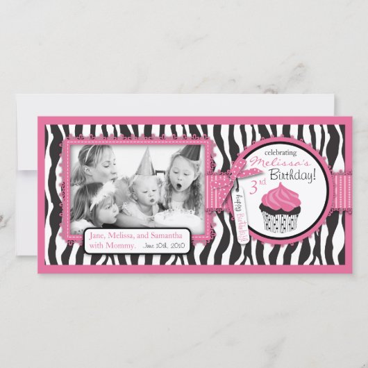 Boutique Chic Cupcake Fotokarte (Vorderseite)