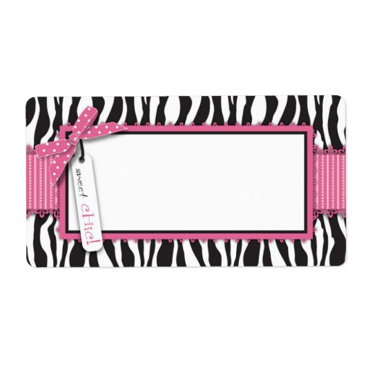 Boutique Chic Cupcake Name Tag (Vorne)