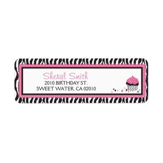 Boutique Chic Cupcake-Rückgabezeichen (Vorne)