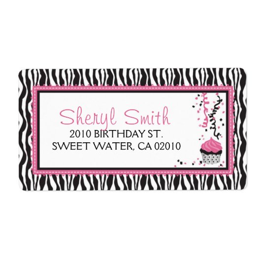Boutique Chic Cupcake Shipping Label (Vorne)