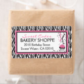 Boutique Chic Cupcakes Business Shipping Label (Insitu)