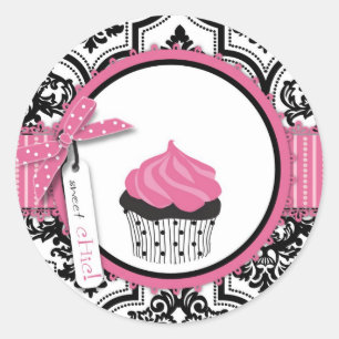Boutique Chic Cupcakes Sticker_mbkemp Runder Aufkleber