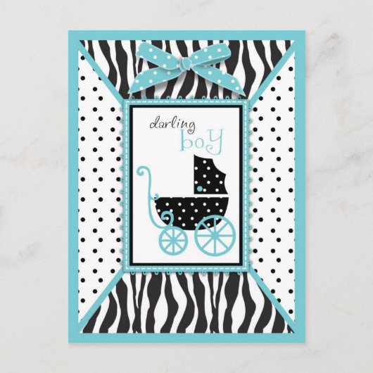 Boutique Chic Postcard Boy Postkarte (Vorderseite)