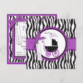 Boutique Chic Violet Einladung Square (Vorne/Hinten)