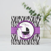 Boutique Chic Violet Einladung Square (Stehend Vorderseite)