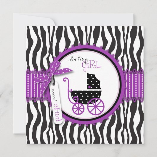 Boutique Chic Violet Einladung Square (Vorderseite)