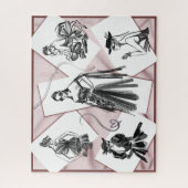 Boutique Couture Mode Designer Skizzenpuzzle Puzzle (Vertikal)