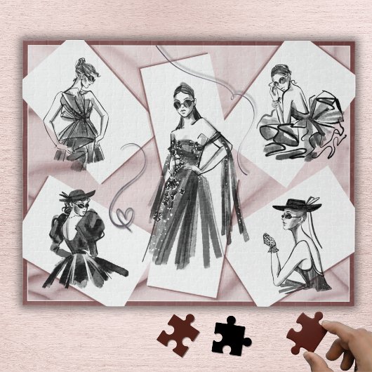 Boutique Couture Mode Designer Skizzenpuzzle Puzzle