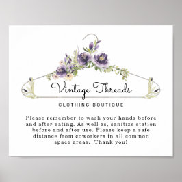 Boutique Covid Safety Breakroom Poster