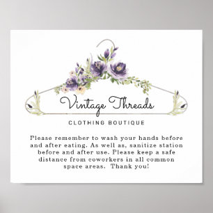 Boutique Covid Safety Breakroom Poster