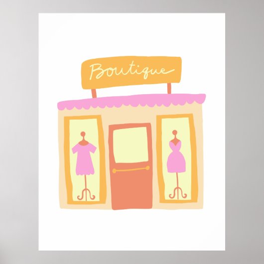 Boutique der Mode Kleidung Poster (Vorne)