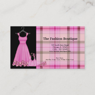 Boutique der Mode (rosa) Visitenkarte