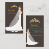 Boutique der PixDez-Braut/dunkle Taupe/aquamarin/o Visitenkarte (Vorne/Hinten)