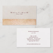 Boutique der Schlangenhaut und der Linenfashion Visitenkarte (Vorne/Hinten)