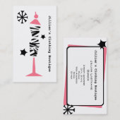 Boutique des Bekleidungslagers - Zebra- und rosa K Visitenkarte (Vorne/Hinten)