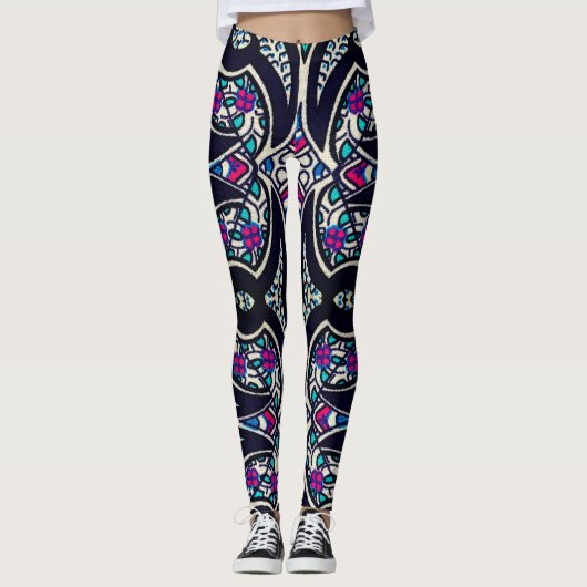 Boutique Design Digitale Kunst Leggings (Vorderseite)