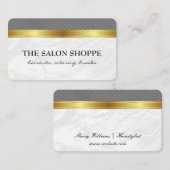 Boutique Dots Gold Trim Visitenkarte (Vorne/Hinten)