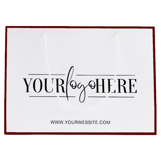 Boutique-Einkaufstasche mit Logo Große Geschenktüte (Vorderseite)