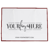 Boutique-Einkaufstasche mit Logo Große Geschenktüte (Rückseite)