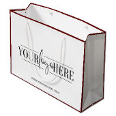 Boutique-Einkaufstasche mit Logo Große Geschenktüte (Rückseite Schrägansicht)