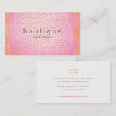 Boutique Exotische Mode Rosa Eleganter Chic Visitenkarte (Vorne/Hinten)