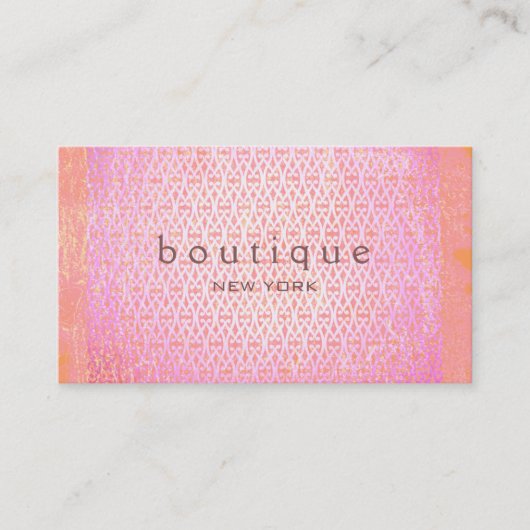 Boutique Exotische Mode Rosa Eleganter Chic Visitenkarte (Vorderseite)