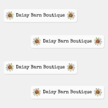 Boutique Fabric Closing Labels Boho Daisy