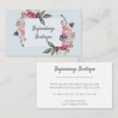 Boutique Feminine Floral Pastel Visitenkarte (Vorne/Hinten)