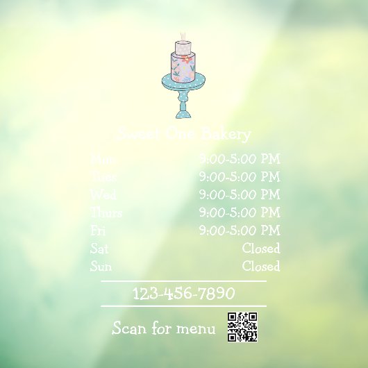 Boutique für Backwaren Fensteraufkleber (Blatt 3)