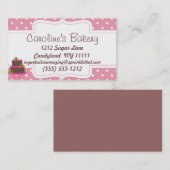 Boutique für Backwaren, Pink Polka Dot Visitenkarte (Vorne/Hinten)