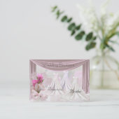 Boutique für Hochzeitskleider mit Visitenkarte (Stehend Vorderseite)