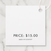 Boutique für kundenspezifische Logos Einzelhandels Geschenkanhänger (Rückseite)