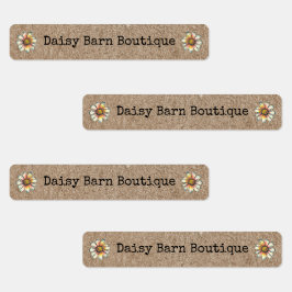 Boutique Gewebe Kleidung Labels Kraft Daisy Etiketten