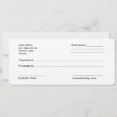 Boutique Gift Cards (Rückseite)