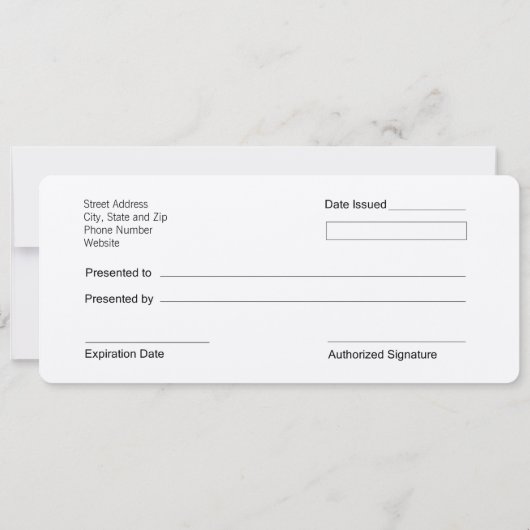 Boutique Gift Cards (Rückseite)