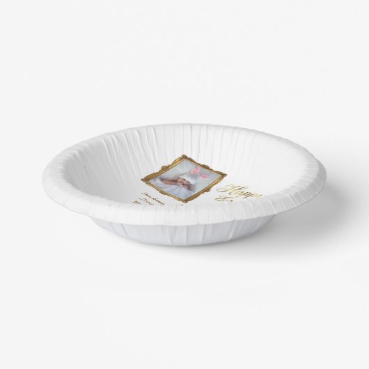 Boutique Gold Frame Photo Keepsake  Pappteller (Gewinkelt)