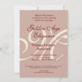 Boutique Grand Opening Einladung Elegant Vintag (Rückseite)