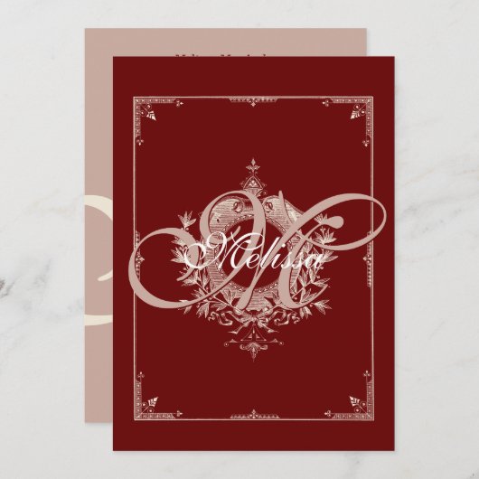 Boutique Grand Opening Einladung Elegant Vintag (Vorne/Hinten)