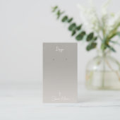 Boutique Grau "Glittery" Earring Display Card Visitenkarte (Stehend Vorderseite)