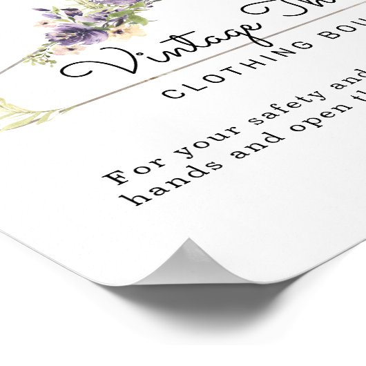 Boutique Handwaschbad Poster (Ecke)