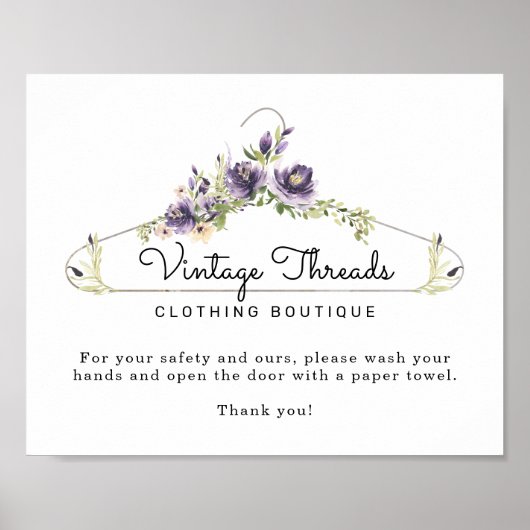 Boutique Handwaschbad Poster (Vorne)